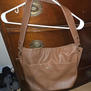 Classic Brown Shoulder Tote Bag - Unbranded